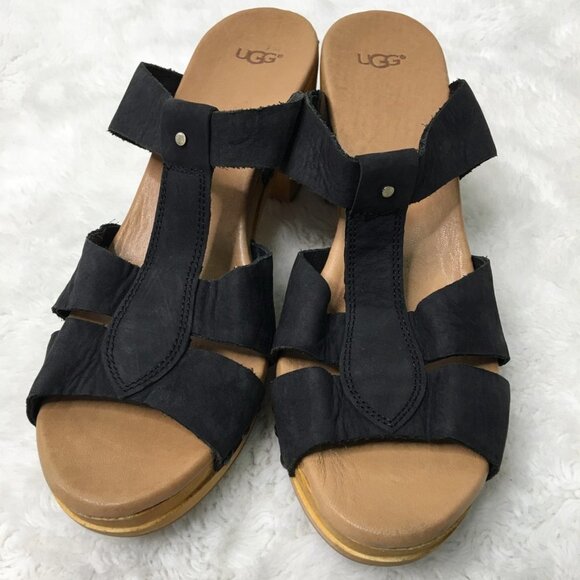 UGG Shoes - UGG 1013220 Women's Black Jennie T-Strap Slide Sandals Size 10